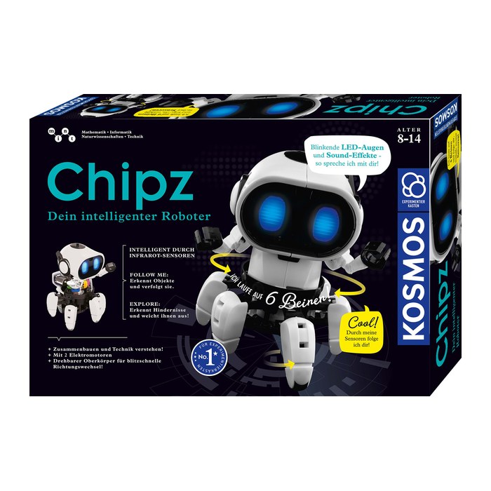 KOSMOS Experimentierkasten Chipz Dein intelligenter Roboter weiß