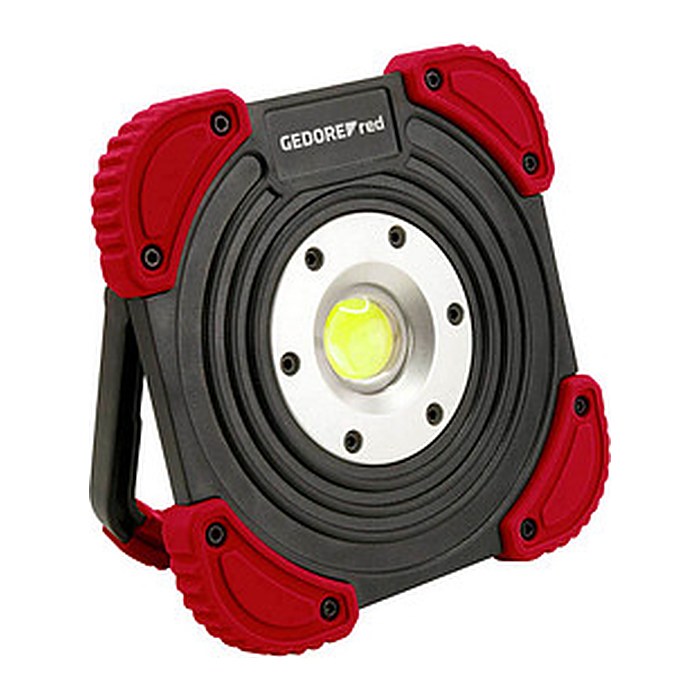 GEDOREred R95400145 LED Akku-Baustrahler rot, schwarz