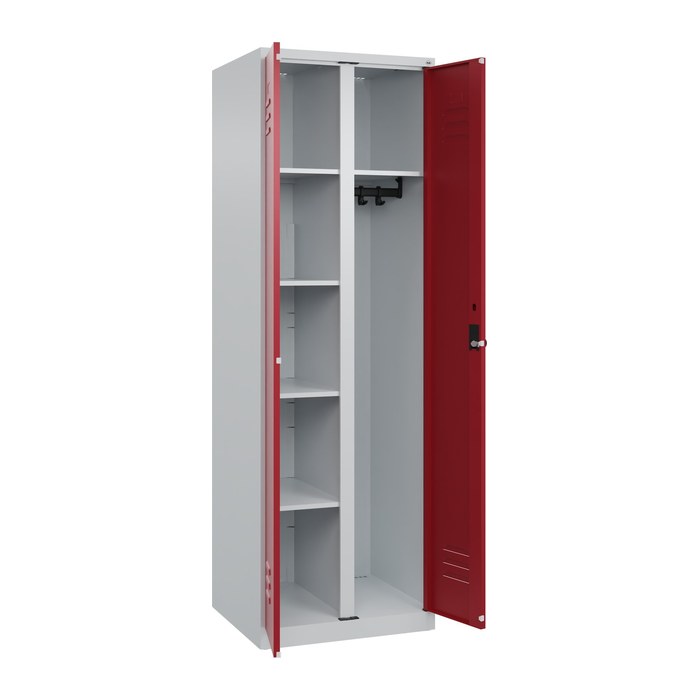 CP Spind Classic Plus lichtgrau, rubinrot 080600-20 S10001, 1 Schließfach 60,0 x 50,0 x 185,0 cm