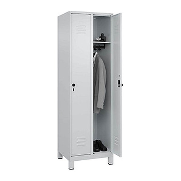 CP Spind Classic Plus lichtgrau 080010-20 S10029, 2 Schließfächer 60,0 x 50,0 x 195,0 cm