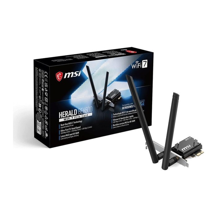 MSI Herald BE6500 WiFi7 PCIe x1 card