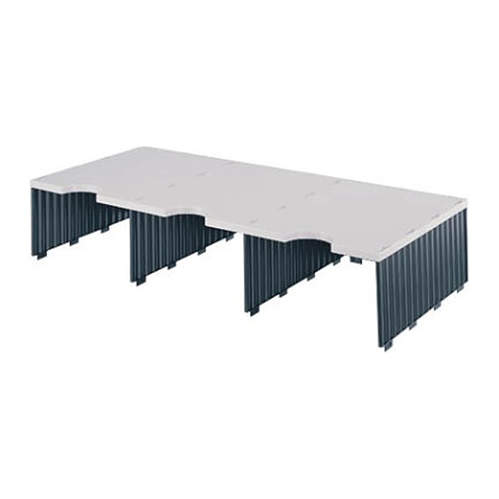 styro Sortierstation Styrodoc Jumbo Aufbaueinheit grau/schwarz mit 3 Fächern