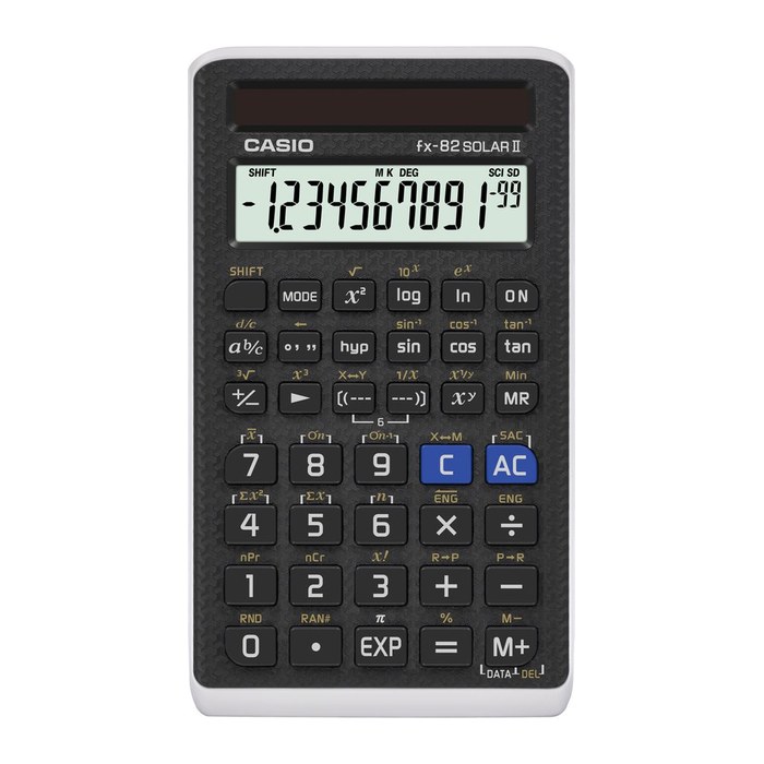 CASIO FX-82Solar II Wissenschaftlicher Taschenrechner schwarz