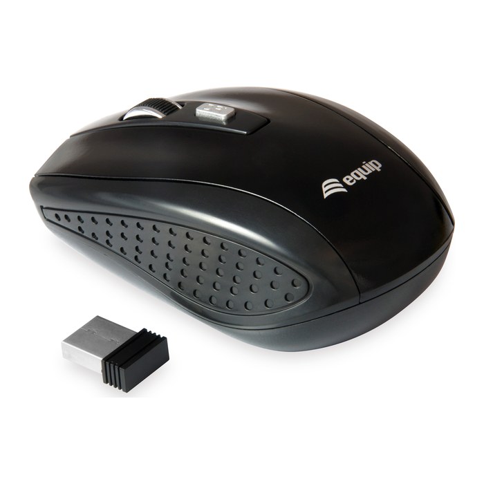 Equip Reisemaus Wireless USB-A + 4Tasten L+R schwarz