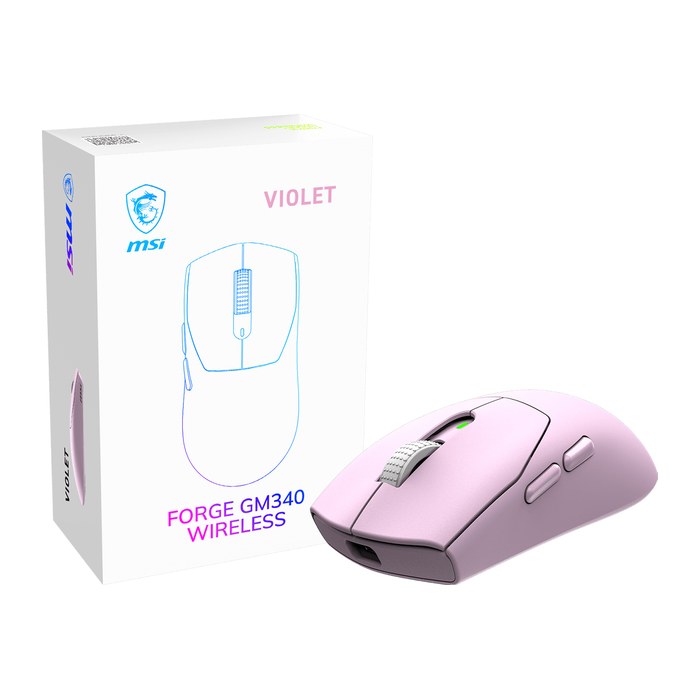 MSI Forge GM340 W Violet WIRELESS Gaming Maus