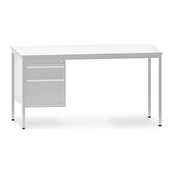 Schreibtisch mit Hängecontainern (Grau) (2 / 0 Schübe)