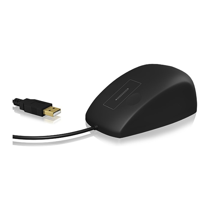 KeySonic Wasserdichte Maus IP68 Silikon KSM-5030M-B Schwarz