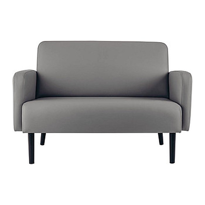 meet powered by PAPERFLOW 2-Sitzer Sofa LISBOA grau schwarz Kunstleder 124,0 x 81,5 x 83,0 cm, 1 St.
