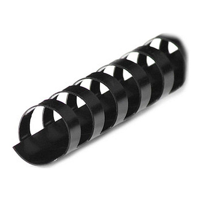 LMG Kunststoffbinderücken schwarz für 45 Blatt, 100 St.