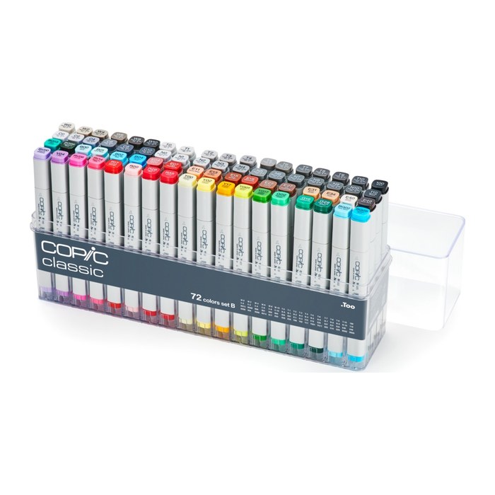 COPIC® Classic B Layoutmarker-Set farbsortiert 1,0 + 6,0 mm, 72 St.