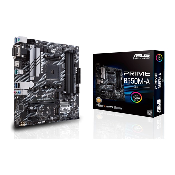 ASUS Prime B550M-A CSM Mainboard, AM4, Micro-ATX, B550, 128 GB