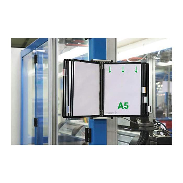 tarifold Wand-Sichttafelsystem 415107 DIN A5 schwarz mit 10 St. Sichttafeln, 1 St.