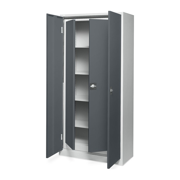 Aktenschrank SET- 2 in 1 – Lichtgrau / Anthrazit