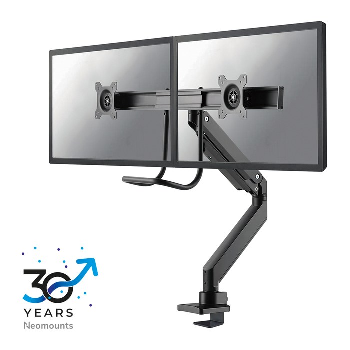 Neomounts Monitor-Halterung NM-D775DXBLACK schwarz für 2 Monitore, Tischklemme, Tischbohrung