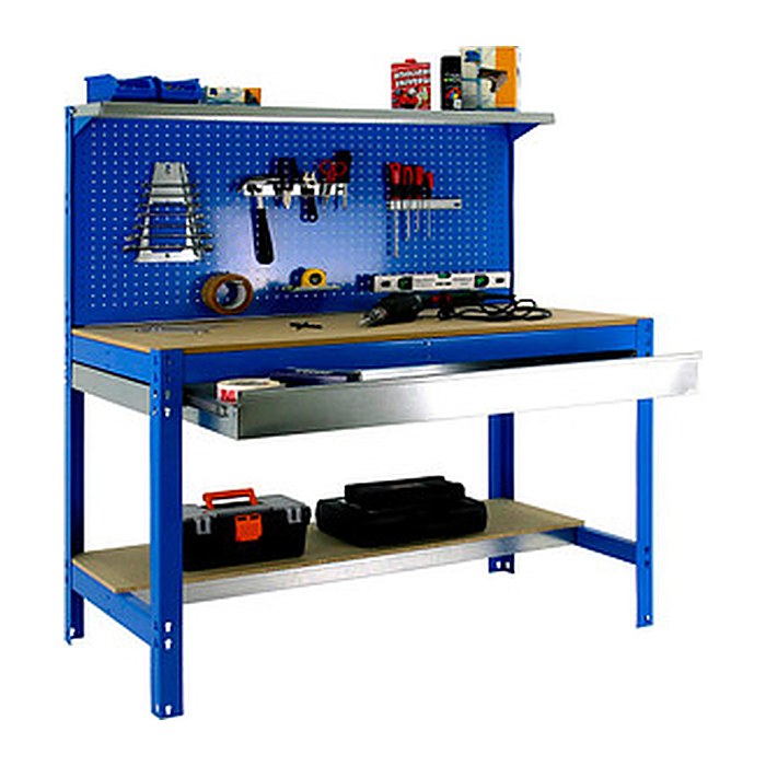 Simonrack Werkbank-Set SIMONWORK BT3 BOX blau 1 Schublade 151,0 x 61,0 x 144,5 cm