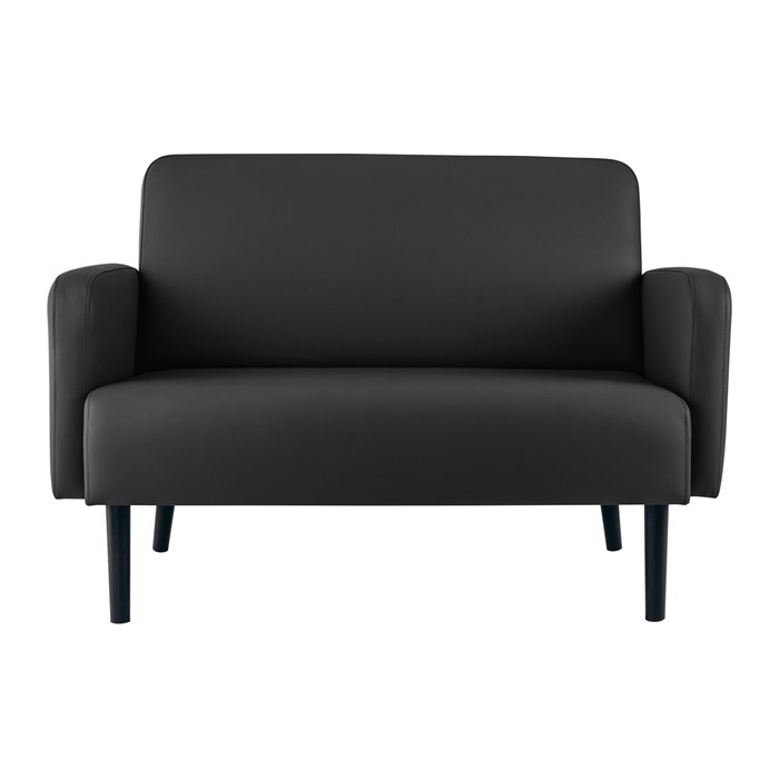 meet powered by PAPERFLOW 2-Sitzer Sofa LISBOA schwarz Kunstleder 124,0 x 81,5 x 83,0 cm, 1 St.
