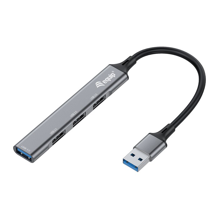 Equip 4-Port USB-A3.2-Hub->3xUSB-A 2.0/1xUSB-A3.2 5Gbps