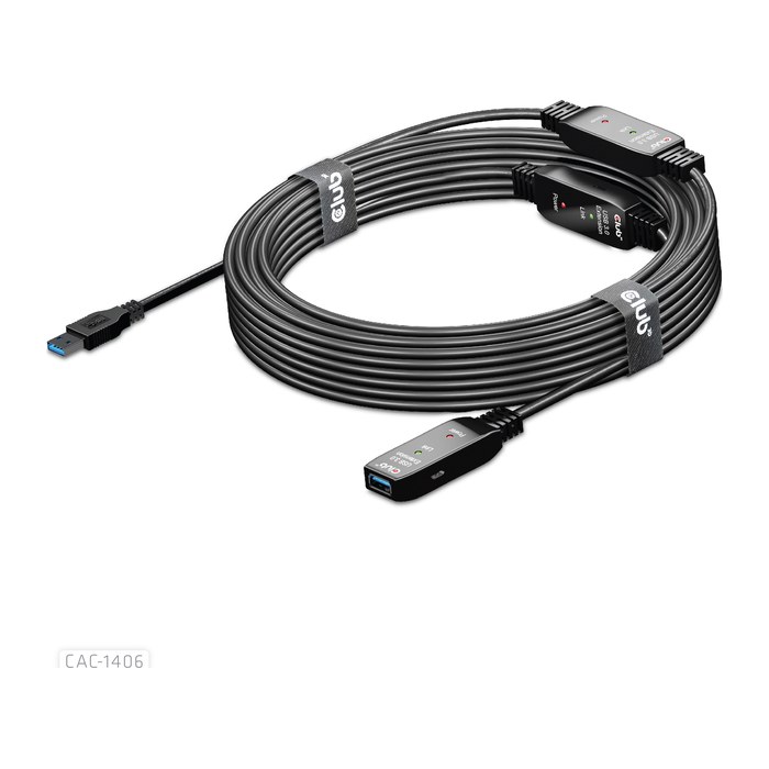Club3D USB 3.2 A Verlängerungskabel 15m aktiv 5 Gbps St/Bu retail