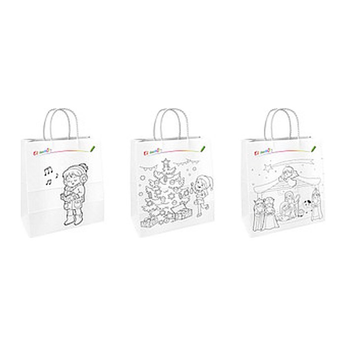 TSI Geschenktüten Weihnachten Ausmaltüten Motiv sortiert 18,0 x 23,0 cm