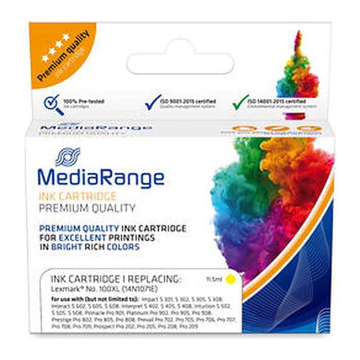 MediaRange Patrone Lexmark Nr. 100XL mit Chip gelb