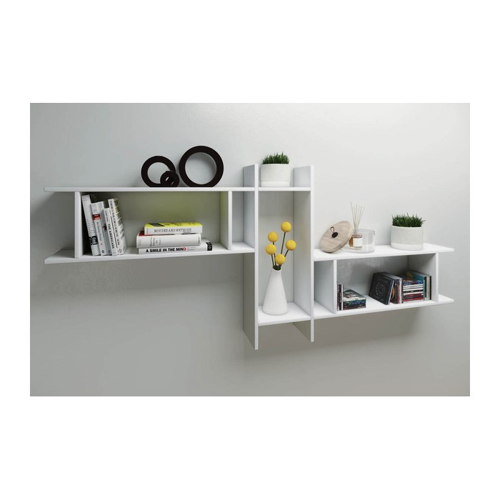 VCM my home Wandregal Sirola Maxi weiß 188,0 x 20,0 x 80,0 cm, 1 St.