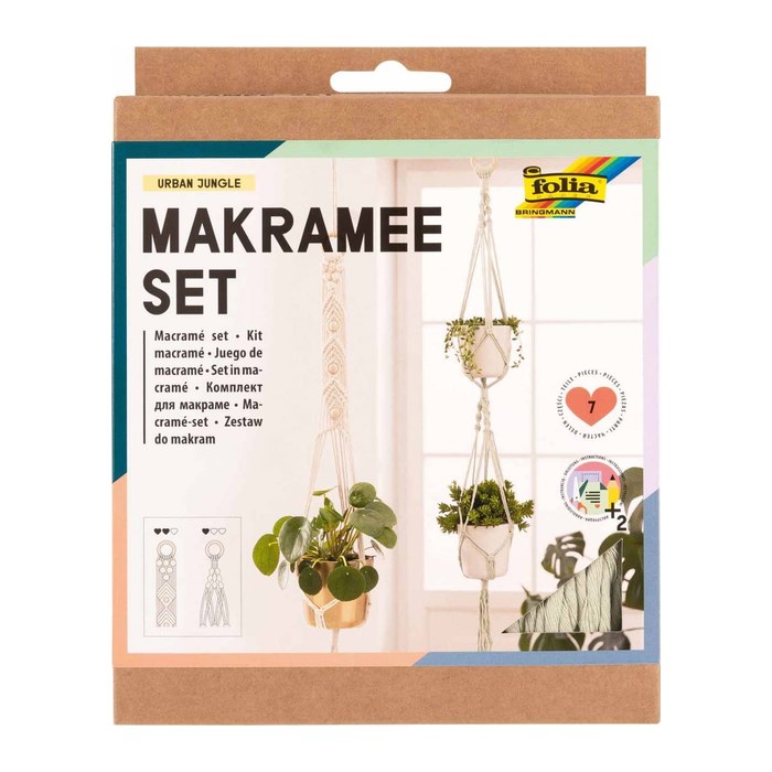 folia Makramee-Set Urban Jungle natur, rosé