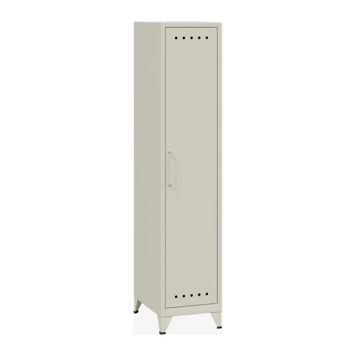BISLEY Stahlschrank Fern Locker FERLOC3S645 lichtgrau 3 Fachböden 38,0 x 51,0 x 180,0 cm, aufgebaut, 1 St.