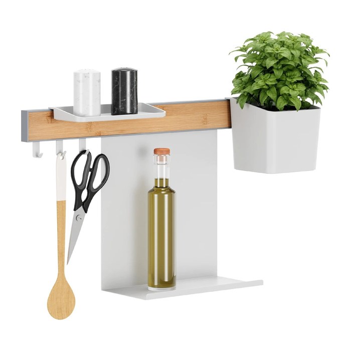 tesa Küchen-Organizer Kombi Set M weiß 60,0 x 15,0 x 34,0 cm, 1 Set