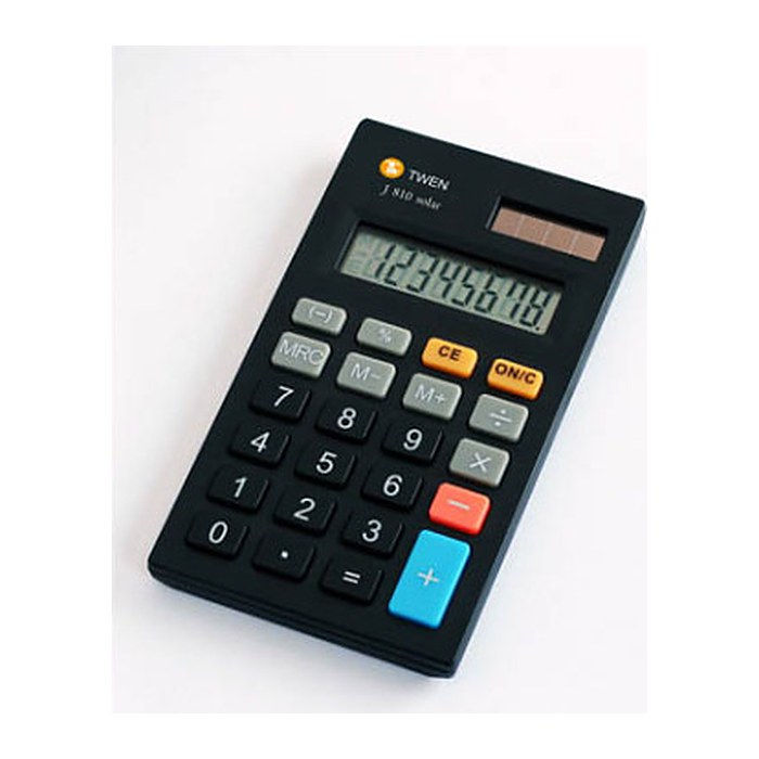 TWEN J-810 Solar Taschenrechner schwarz