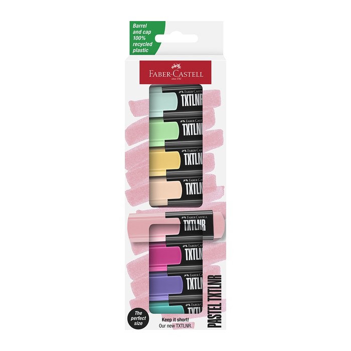 FABER-CASTELL TXTLNR Pastell Textmarker farbsortiert, 8 St.