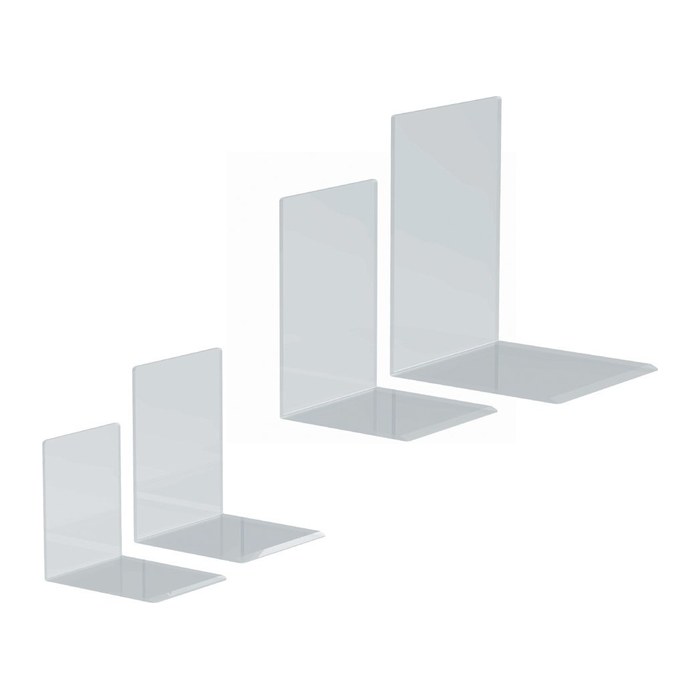 MAUL Buchstützen glasklar 8,0 x 10,0 x 10,0 cm, 2 St.