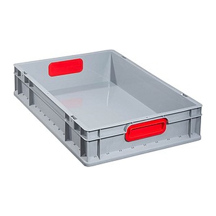 Allit ProfiPlus Eurobox grau, rot 40,0 x 60,0 x 12,0 cm, 1 St.