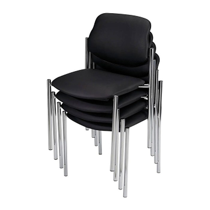 Nowy Styl Besucherstühle Styl schwarz Leder, 4 St.