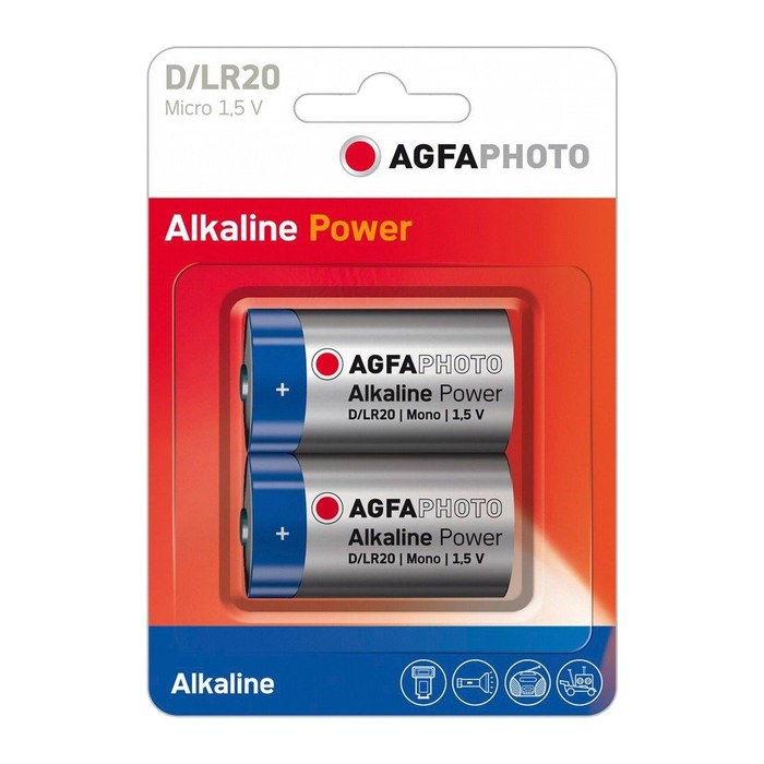 AgfaPhoto Batterie Alkaline Power -D LR20 Mono 2St.