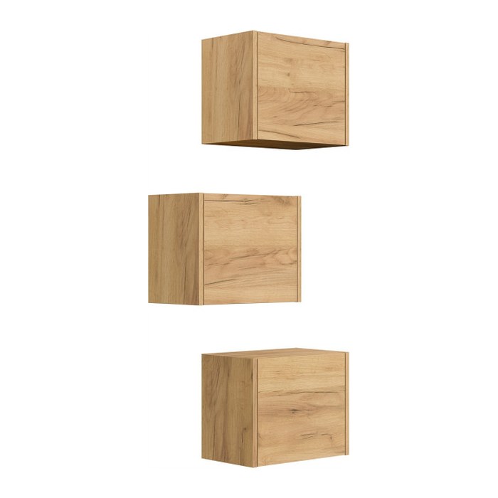 POSSEIK Badmöbel-Set LIMES 3er eiche gold 33,0 x 25,0 x 41,4 cm