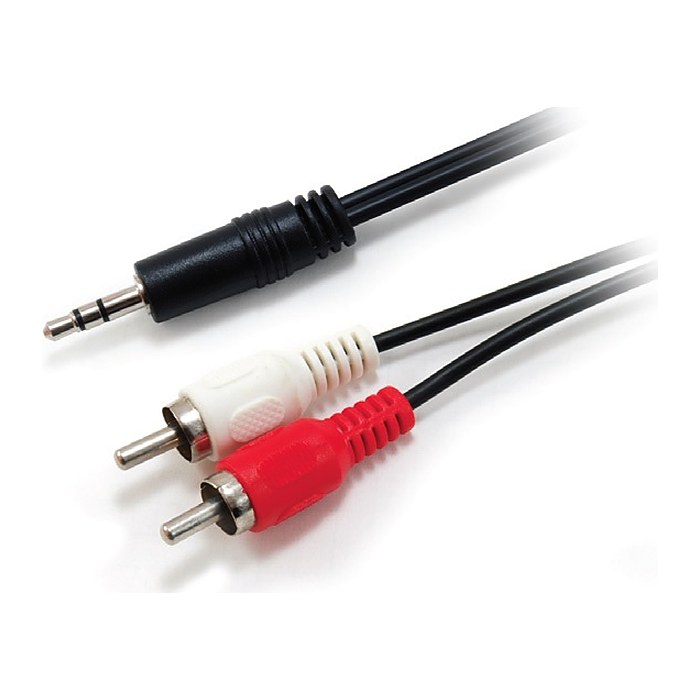 Equip Audiokabel 3.5mm->2xRCA St/St 2.50m schwarz Polybeutel