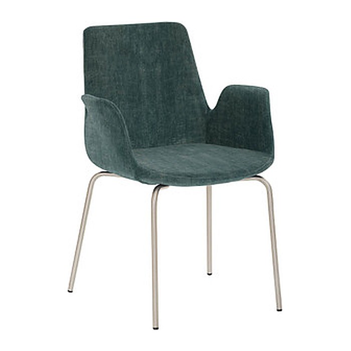 Mayer Besuchersessel myHELIOS petrol chrom Stoff 58,0 x 59,0 x 87,0 cm, 1 St.