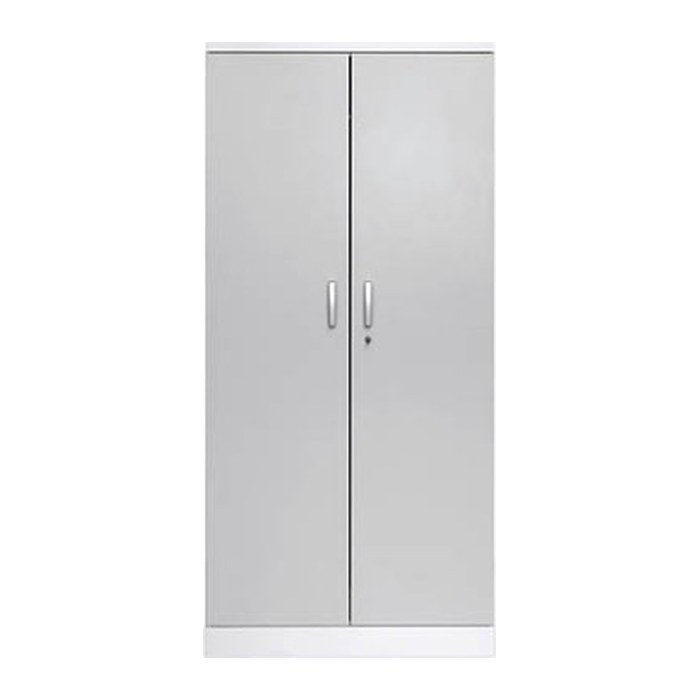 Gürkan Stahlschrank 100117 verkehrsweiß, lichtgrau 4 Fachböden 92,0 x 42,0 x 195,0 cm, aufgebaut, 1 St.