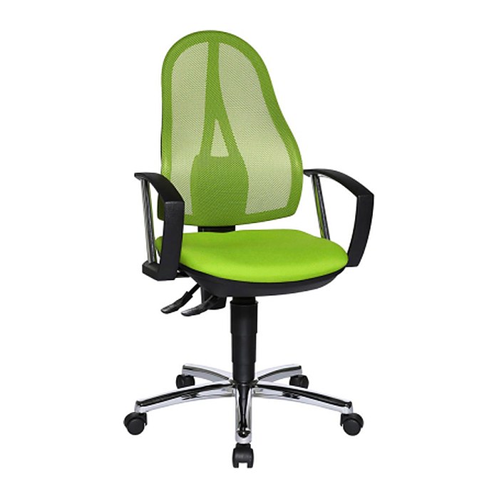 Topstar Bürostuhl Open Point P Plus, OP79A G05 Stoff grün, Gestell chrom