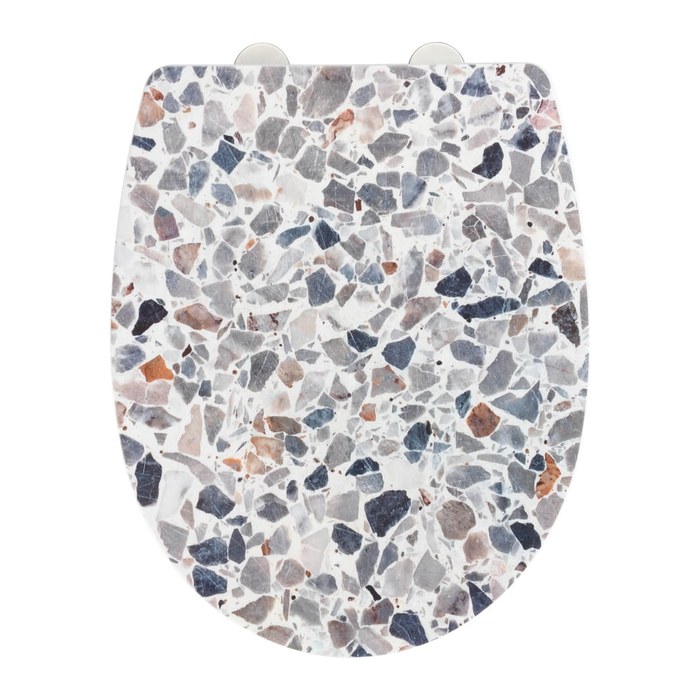 WENKO WC-Sitz mit Absenkautomatik Terrazzo High Gloss mehrfarbig, 1 St.