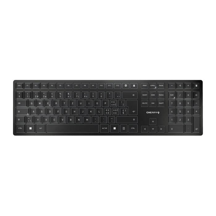 CHERRY KW9100 Wireless SLIM Tastatur CH schwarz/grau