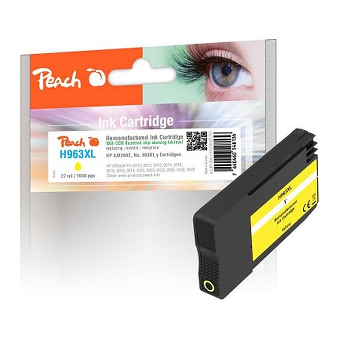 Peach Patrone HP Nr.963XL 3JA29AE yellow OEM reset remanufactured