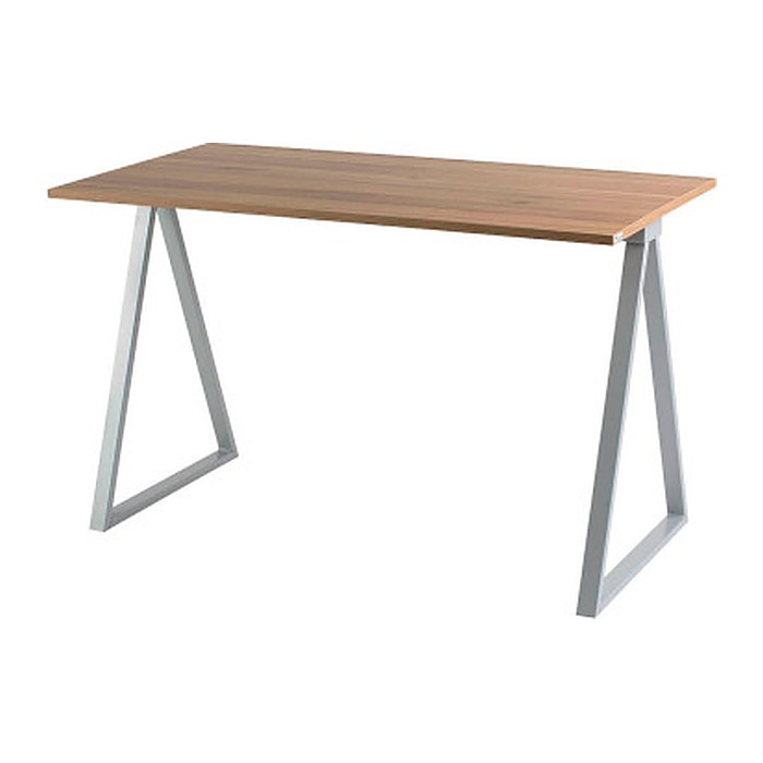 PAPERFLOW easyHome LV9 Schreibtisch walnuss rechteckig, A-Fuß-Gestell grau 110,0 x 60,0 cm