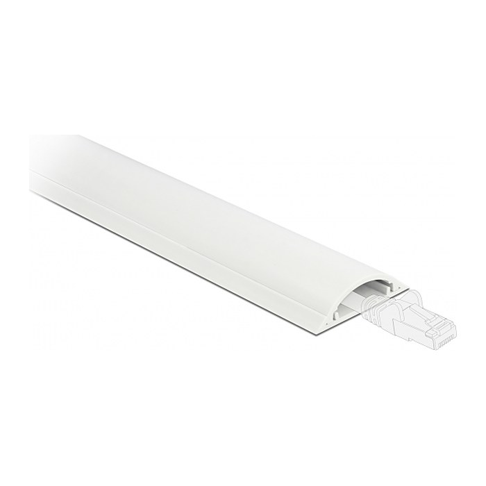 DELOCK Kabelkanal selbstklebend 30 x 8 mm - Länge 1 m weiß
