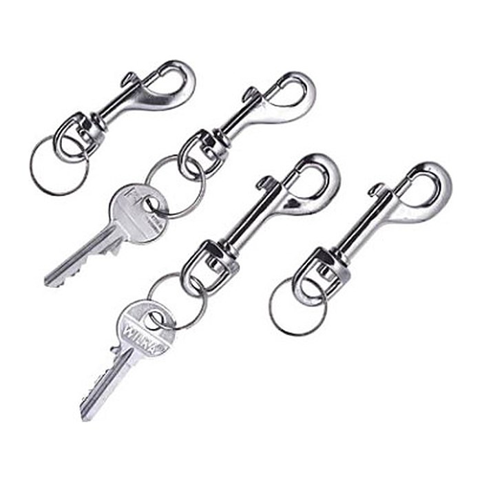 WEDO Karabinerhaken silber, 4 St.