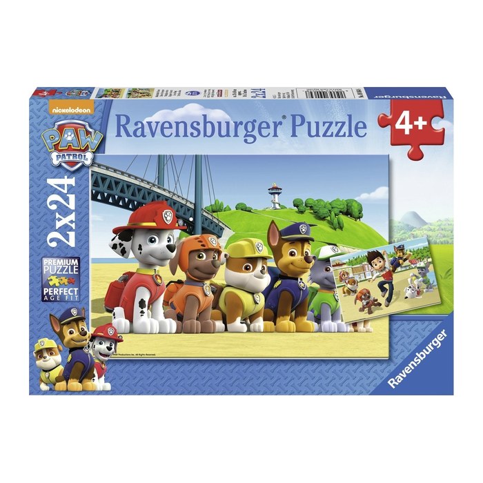 Ravensburger Paw Patrol Heldenhafte Hunde Puzzle, 2 x 24 Teile