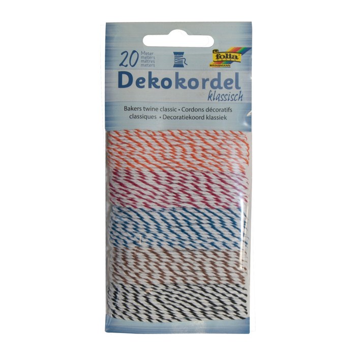 folia Kordeln Deko Klassisch matt weiß -gelb, -rosa, -flieder, -hellblau, -hellgrün 2,0 mm x 5x4,0 m
