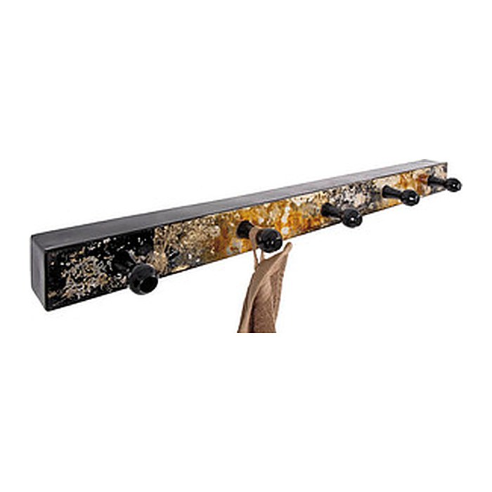 HAKU Möbel Wandgarderobe 32568 gold Metall 5 Haken 75,0 x 11,0 cm, 1 St.