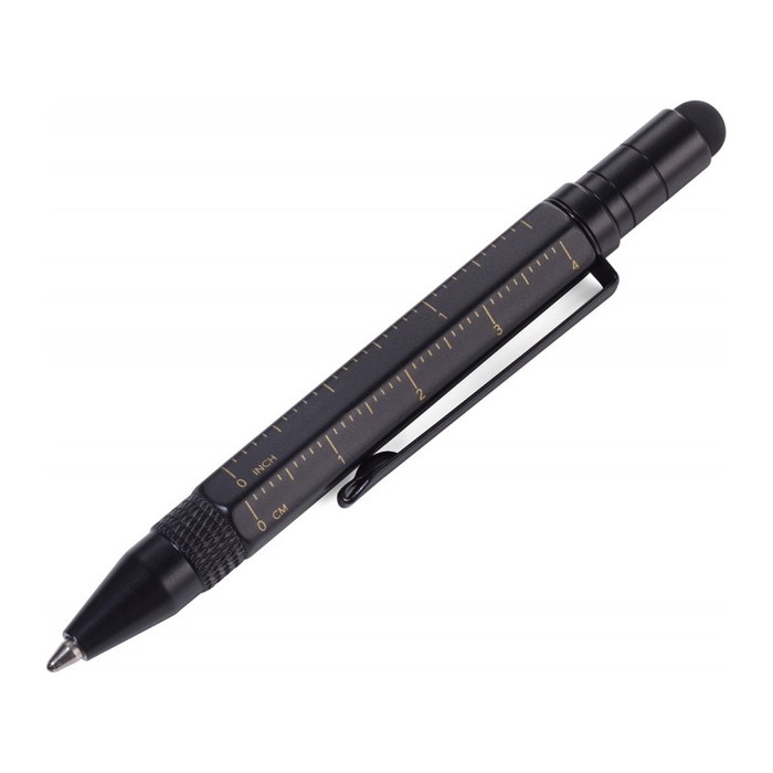 TROIKA® Kugelschreiber LILIPUT TOOL PEN schwarz, Schreibfarbe: schwarz, 1 St.