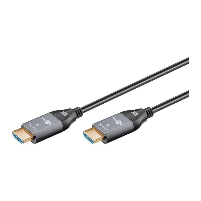 goobay Optisches Hybrid Ultra High-Speed HDMI-Kabel AOC 50,0 m schwarz, 1 St.